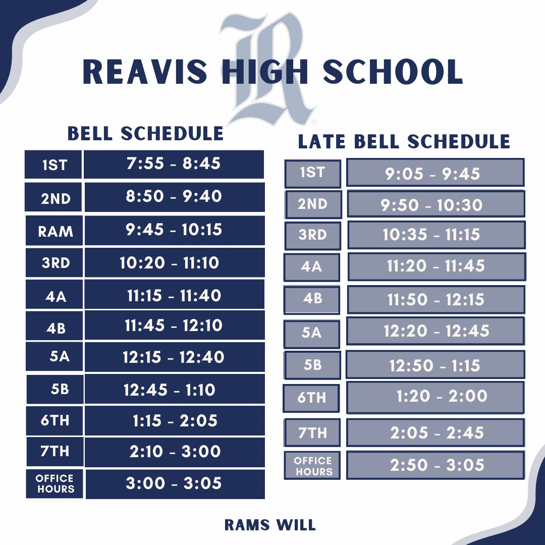 Reavis Bell Schedule