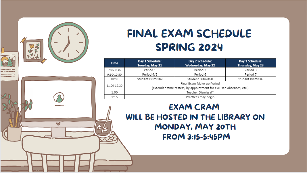 Final Exam Schedule Spring 2024